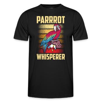 Parrot Whisperer Parrot Whisperer Sweet Parrots - Men's Functional T-Shirt - black - Front - AI Model Male 178 dark (178cm)