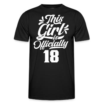 Dieses Mädchen Ist Offiziell 18 Achtzehn Feier - Männer Funktions-T-Shirt - Schwarz - Vorne - AI Model Male 178 dark (178cm)