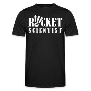 Schläger Wissenschaftler Racket Scientist - Männer Funktions-T-Shirt - Schwarz - Vorne - AI Model Male 178 dark (178cm)