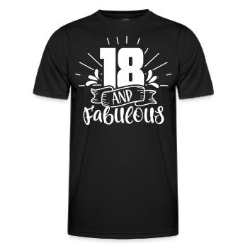 18 et fabuleuse fête anniversaire dix-huit - T-shirt sport Homme - noir - Devant - AI Model Male 178 dark (178cm)
