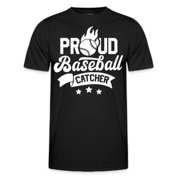 Proud Baseball Catcher Baseball Catcher Player - Men's Functional T-Shirt - black - Front - AI Model Male 178 dark (178cm)