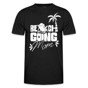 Beach visit Mother Beach Beach beach holiday - Men's Functional T-Shirt - black - Front - AI Model Male 178 dark (178cm)