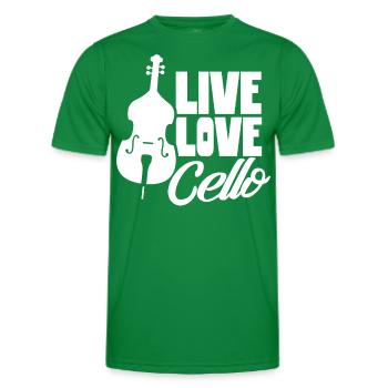 Life Dear Cello Musicien Violoncelliste Violoncelles - T-shirt sport Homme - vert - Devant - AI Model Male 178 dark (178cm)