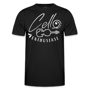 Cello lover Musician Cello cellist cello - Men's Functional T-Shirt - black - Front - AI Model Male 178 dark (178cm)