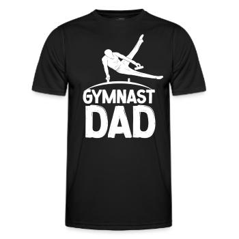 Gymnast Father Gymnast Gymnastics Lovers Gymnastics Gymnastics - Men's Functional T-Shirt - black - Front - AI Model Male 178 dark (178cm)