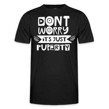 Don't worry that's just puberty grown up - Men's Functional T-Shirt - black - Front - AI Model Male 178 dark (178cm)