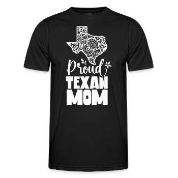 Proud Texas Mother Texas Texan Texan - Men's Functional T-Shirt - black - Front - AI Model Male 178 dark (178cm)