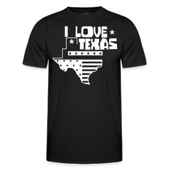 J’adore Texas Texas Dictons Texas Pride - T-shirt sport Homme - noir - Devant - AI Model Male 178 dark (178cm)