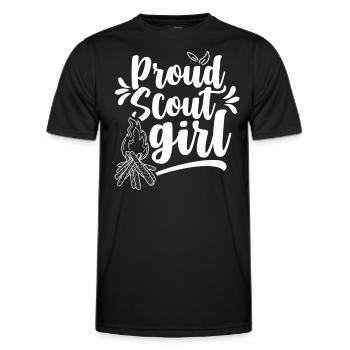 Fier camp du clan scout scout - T-shirt sport Homme - noir - Devant - AI Model Male 178 dark (178cm)