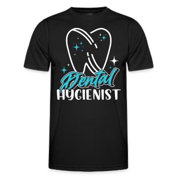 Hygiéniste dentaire Équipe de dentistes en hygiène dentaire - T-shirt sport Homme - noir - Devant - AI Model Male 178 dark (178cm)