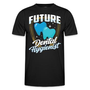Future dental hygienist dental hygiene team - Men's Functional T-Shirt - black - Front - AI Model Male 178 dark (178cm)