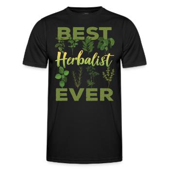 Meilleur spécialiste des herbes Jamais Herbes - T-shirt sport Homme - noir - Devant - AI Model Male 178 dark (178cm)
