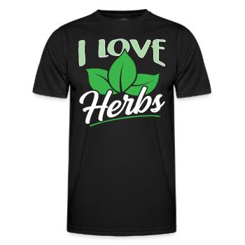 J’aime les herbes herbes herbes de jardin - T-shirt sport Homme - noir - Devant - AI Model Male 178 dark (178cm)