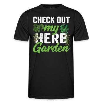 Voir mon jardin d’herbes aromatiques Herbes - T-shirt sport Homme - noir - Devant - AI Model Male 178 dark (178cm)