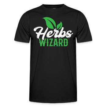 Herb Wizard Herb Garden Herb Herbalism - T-shirt sport Homme - noir - Devant - AI Model Male 178 dark (178cm)