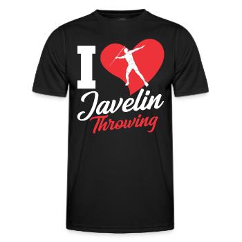 Ich Liebe Speerwerfen Speer Speerwurf Speerwerfer - Männer Funktions-T-Shirt - Schwarz - Vorne - AI Model Male 178 dark (178cm)