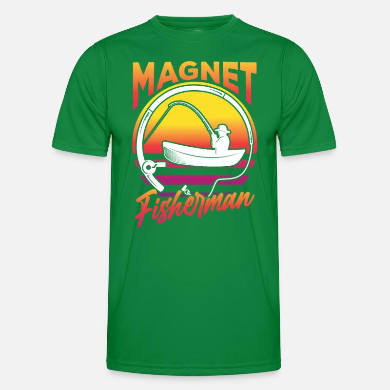 Magnetfischer Magnet Magnetfischen Männer Funktions-T-Shirt