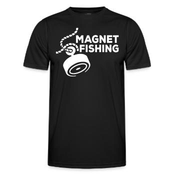 Magnet fishing Magnet - Men's Functional T-Shirt - black - Front - AI Model Male 178 dark (178cm)