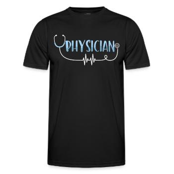 Arzt Beruf Doktor Mediziner Medizin - Männer Funktions-T-Shirt - Schwarz - Vorne - AI Model Male 178 dark (178cm)