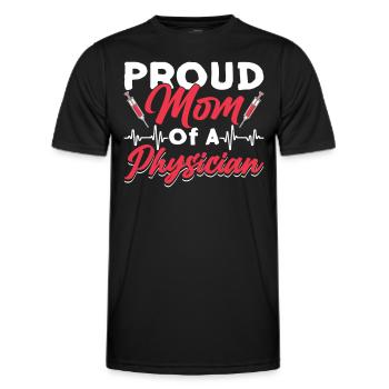 Fière maman d’un médecin médecin médecin - T-shirt sport Homme - noir - Devant - AI Model Male 178 dark (178cm)