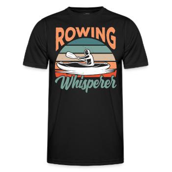 Ruder Flüsterer Ruderboot Rudern Ruderer - Männer Funktions-T-Shirt - Schwarz - Vorne - AI Model Male 178 dark (178cm)