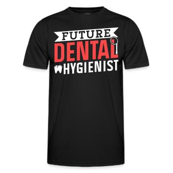 Équipe d’hygiène dentaire future d’hygiéniste dentaire - T-shirt sport Homme - noir - Devant - AI Model Male 178 dark (178cm)