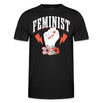 Feministisch Frauenrechte Feminismus Feminist - Männer Funktions-T-Shirt - Schwarz - Vorne - AI Model Male 178 dark (178cm)