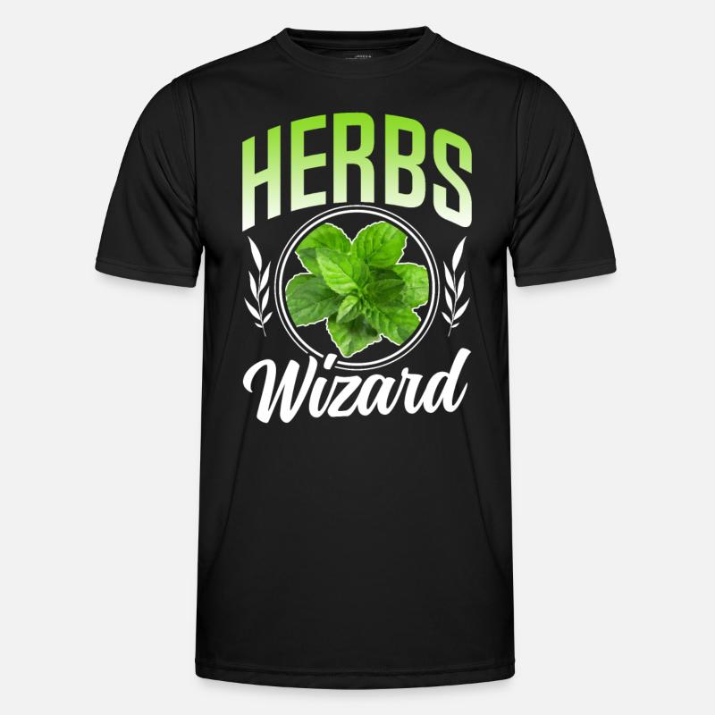 Herb Wizard Herb Garden Herbalism - Men's Functional T-Shirt - black