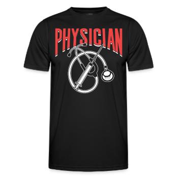 Arzt Medizin Doktor Beruf Mediziner - Männer Funktions-T-Shirt - Schwarz - Vorne - AI Model Male 178 dark (178cm)
