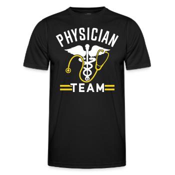 Équipe médicale Équipe Médecine Médecin Médecin Médecin - T-shirt sport Homme - noir - Devant - AI Model Male 178 dark (178cm)