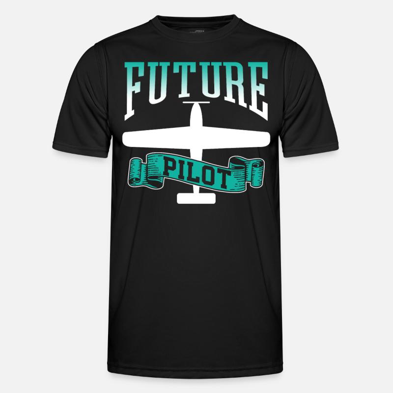 Future Pilot Leichtflugzeug Kleinflugzeug Jet Männer Funktions-T-Shirt