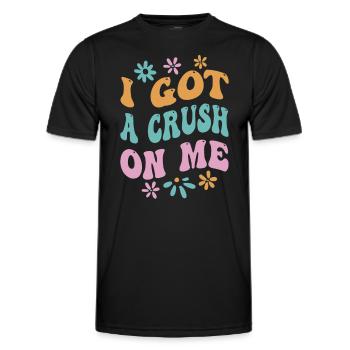 J’ai le béguin pour moi-même-amour doux - T-shirt sport Homme - noir - Devant - AI Model Male 178 dark (178cm)