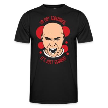Ich Schreie Nicht Es Ist Nur Deutsch Deutschland - Männer Funktions-T-Shirt - Schwarz - Vorne - AI Model Male 178 dark (178cm)