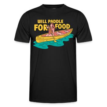 Pagayer pour la nourriture Hobby Kayak Kayak Kayak - T-shirt sport Homme - noir - Devant - AI Model Male 178 dark (178cm)