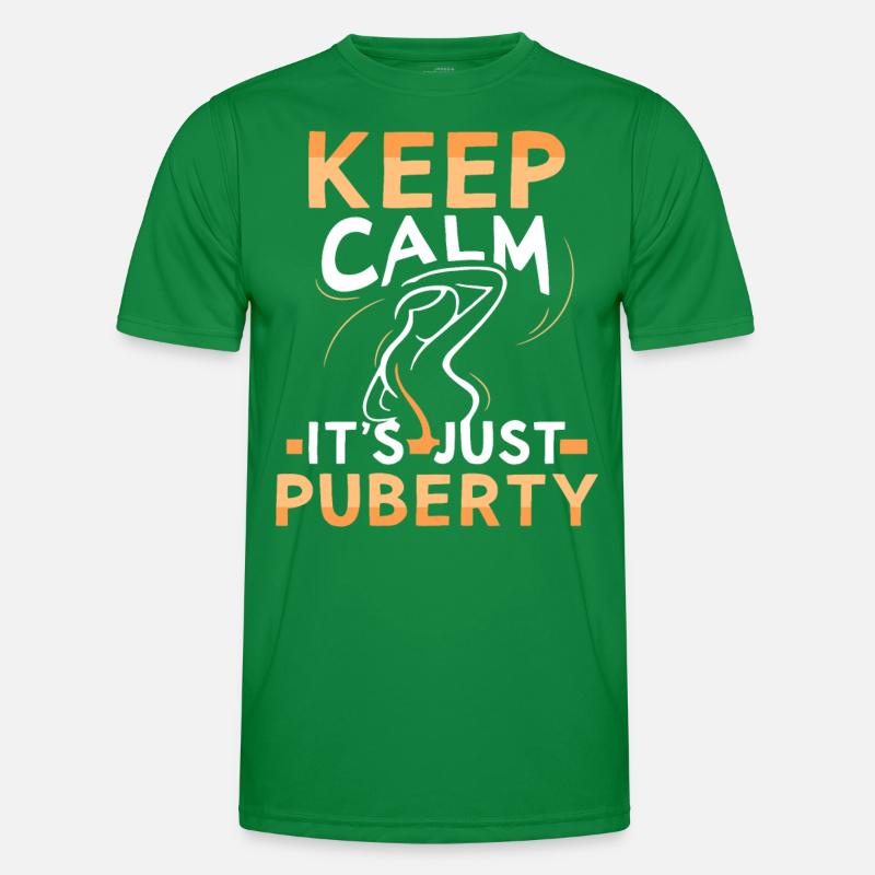Keep calm Only puberty has grown up Men's Functional T-Shirt