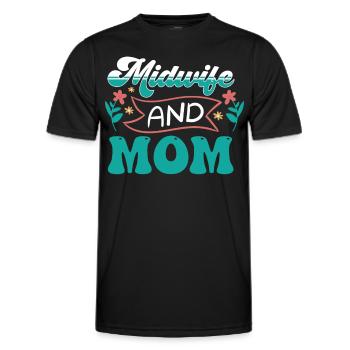 Hebamme Und Mutter Hebammen Geburtshilfe Beruf - Männer Funktions-T-Shirt - Schwarz - Vorne - AI Model Male 178 dark (178cm)