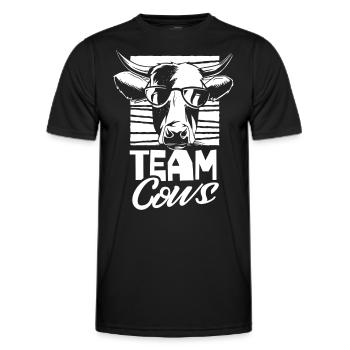 Équipe Vaches Vaches Animaux de ferme Vache laitière - T-shirt sport Homme - noir - Devant - AI Model Male 178 dark (178cm)