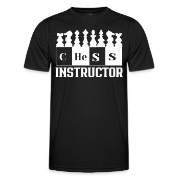 Chess teacher chess chess player chess club - Men's Functional T-Shirt - black - Front - AI Model Male 178 dark (178cm)
