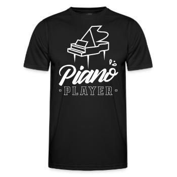 Piano player Piano Piano musician - Men's Functional T-Shirt - black - Front - AI Model Male 178 dark (178cm)