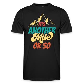 Un autre mile ou environ un demi-mile - T-shirt sport Homme - noir - Devant - AI Model Male 178 dark (178cm)