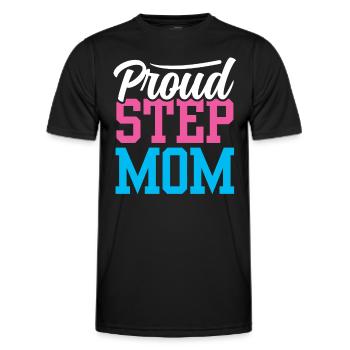 Proud stepmother foster mother foster mother child - Men's Functional T-Shirt - black - Front - AI Model Male 178 dark (178cm)