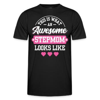 So Sieht Eine Großartige Stiefmutter Aus - Männer Funktions-T-Shirt - Schwarz - Vorne - AI Model Male 178 dark (178cm)