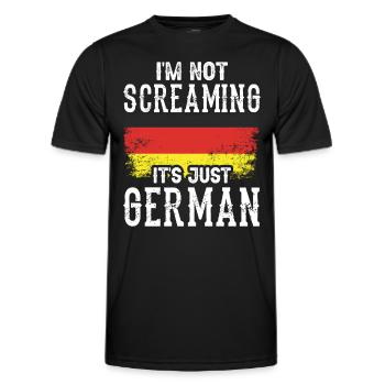 Ich Schreie Nicht Es Ist Nur Deutsch Deutschland - Männer Funktions-T-Shirt - Schwarz - Vorne - AI Model Male 178 dark (178cm)
