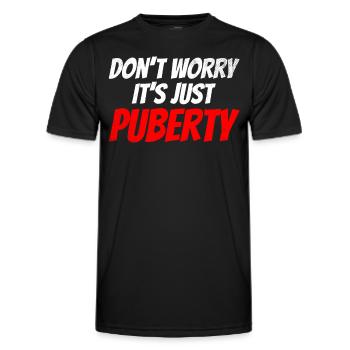 Don't worry that's just puberty grown up - Men's Functional T-Shirt - black - Front - AI Model Male 178 dark (178cm)