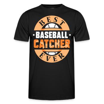 Best Baseball Catcher Ever Catcher Hobby - Men's Functional T-Shirt - black - Front - AI Model Male 178 dark (178cm)