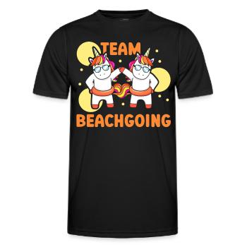 Team Beachgoing Beach Beach Holiday Beachgoers - Men's Functional T-Shirt - black - Front - AI Model Male 178 dark (178cm)