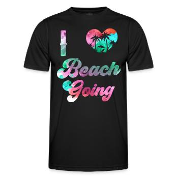 J’adore les vacances à la plage les amateurs de plage plage la plage - T-shirt sport Homme - noir - Devant - AI Model Male 178 dark (178cm)