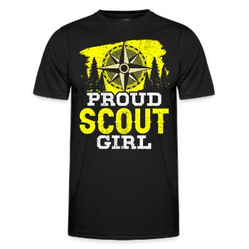 Fiers scouts du camp du clan scout - T-shirt sport Homme - noir - Devant - AI Model Male 178 dark (178cm)