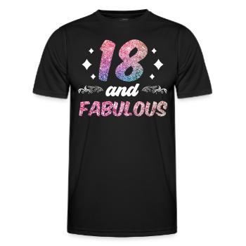 18 et fabuleuse fête dix-huit ans - T-shirt sport Homme - noir - Devant - AI Model Male 178 dark (178cm)