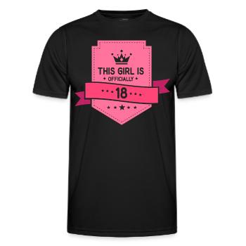 Dieses Mädchen Ist Offiziell 18 Achtzehn Feier - Männer Funktions-T-Shirt - Schwarz - Vorne - AI Model Male 178 dark (178cm)
